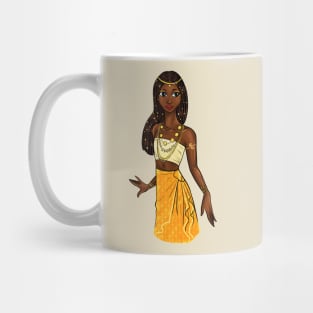 Black is Beautiful - Cape Verde African Melanin Girl in traditional outfit Mug